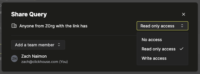 Изменение доступа